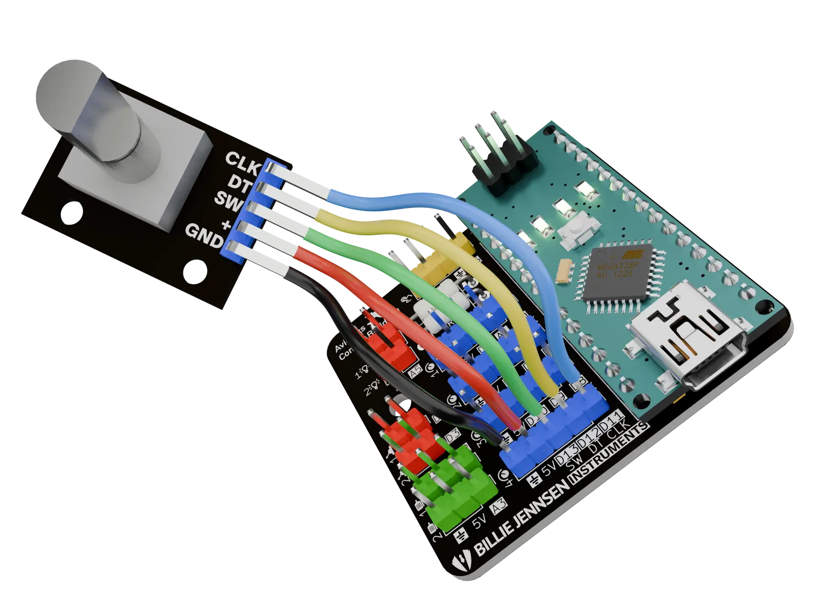 Instruction preview: connecting a rotary encoder