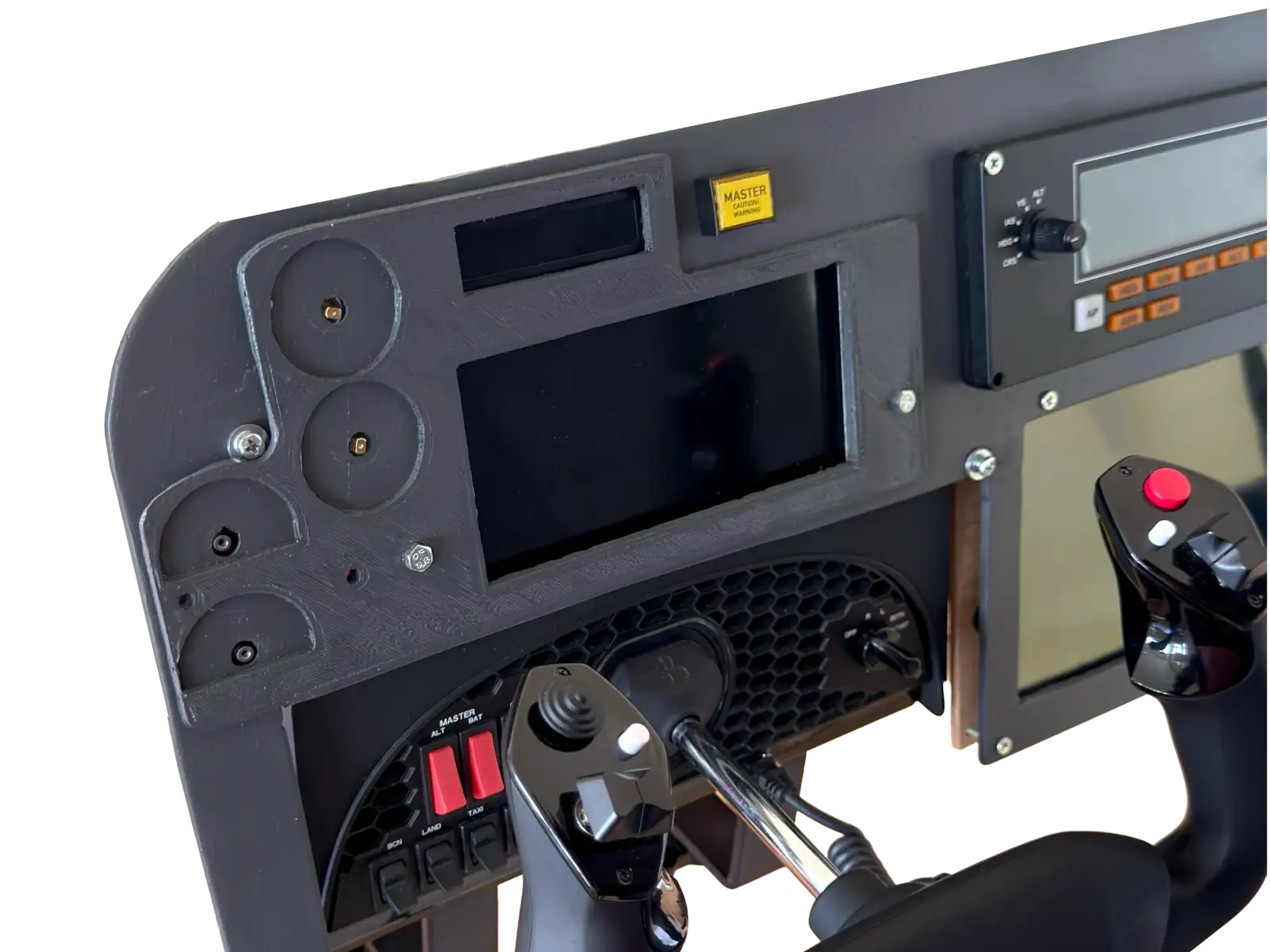 Inspiration: a full desktop flight simulator setup with cockpit modules