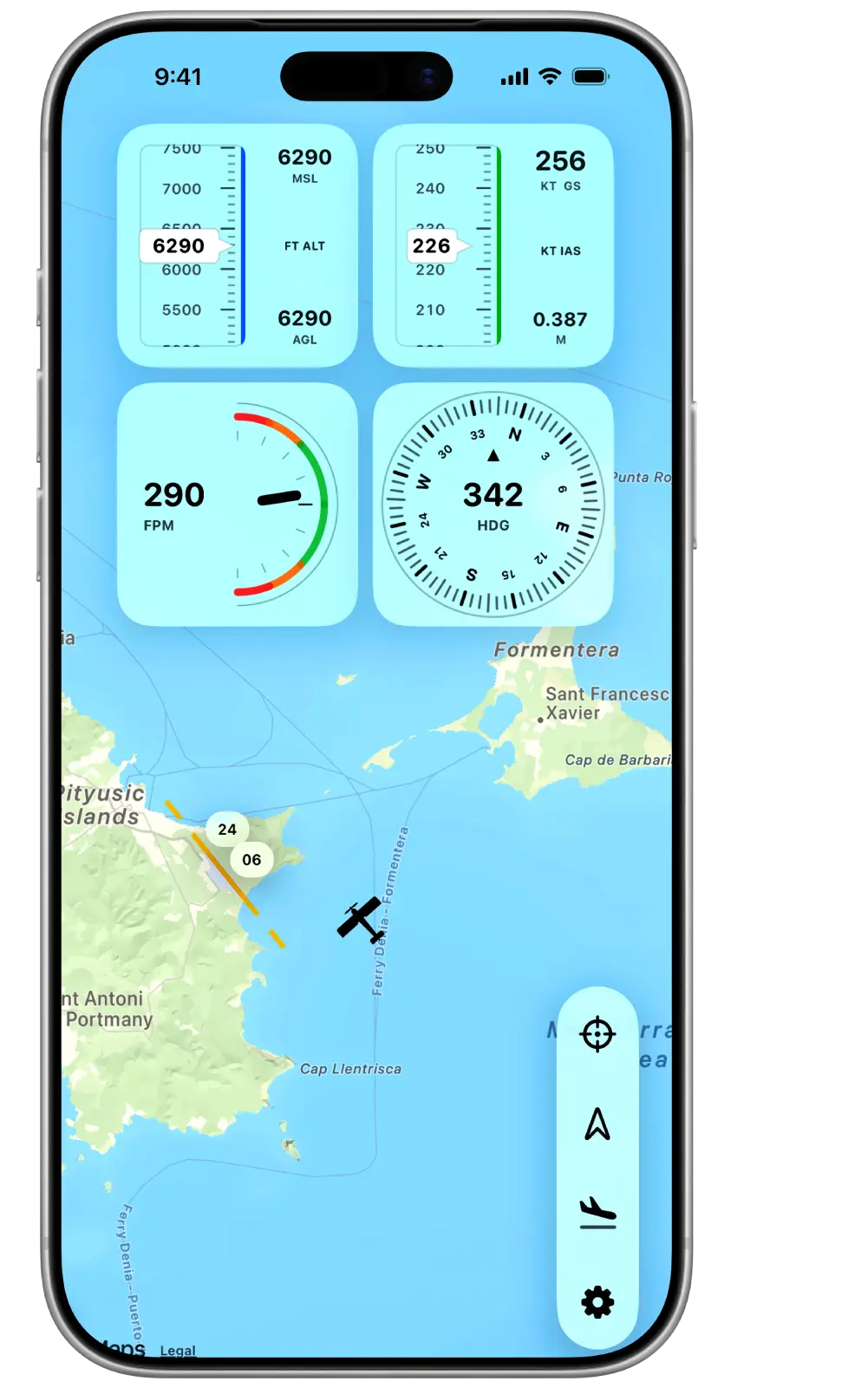 Avionics Buddy on iPhone